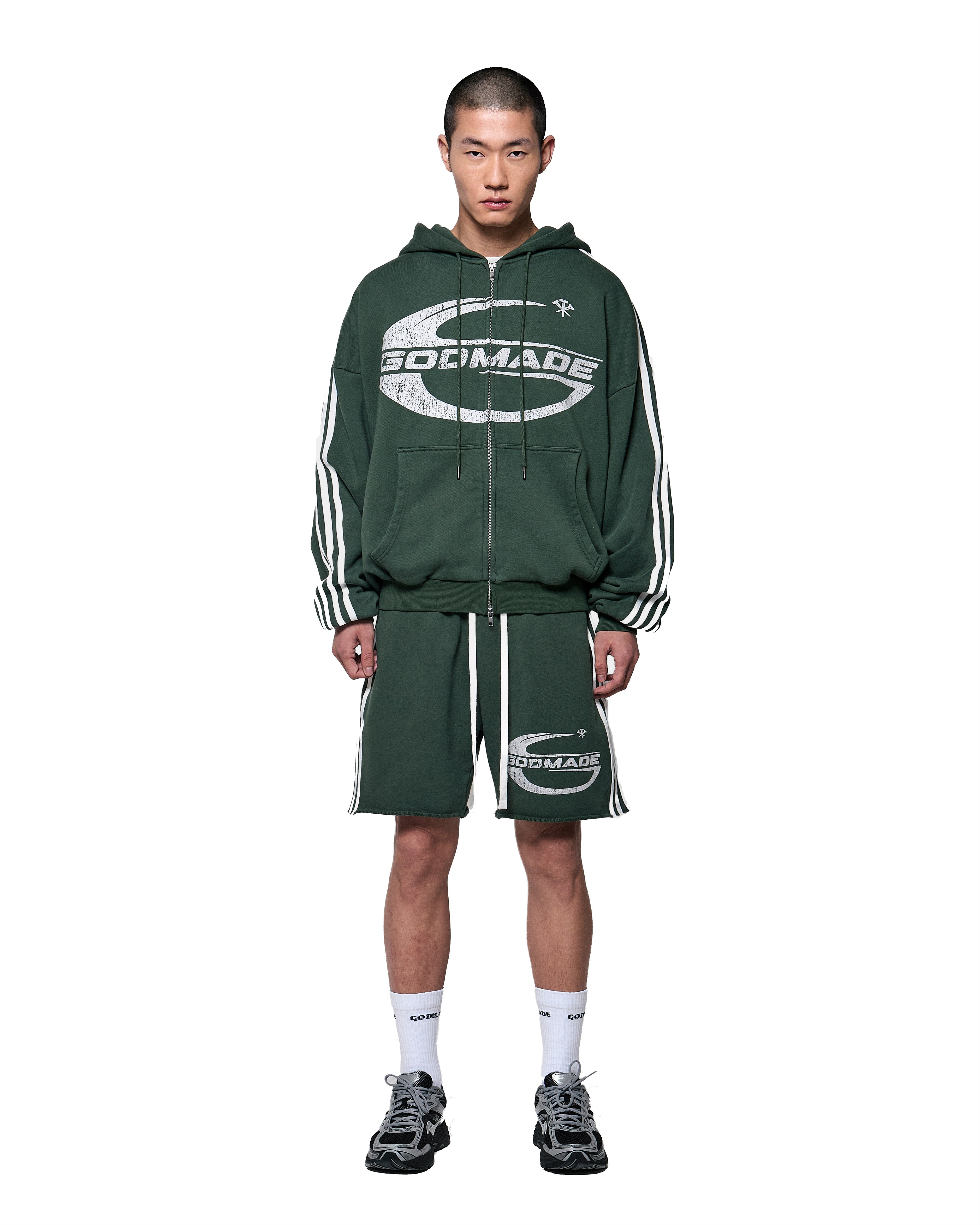 SIGNATURE - ESSENTIAL ONYX ZIP HOODIE - BLACK – Godmade Clo