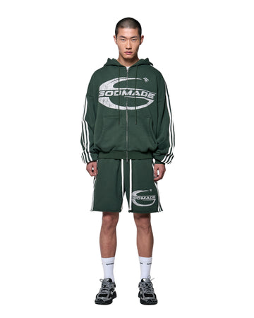 IMPERIAL ZIP HOODIE - WASHED GREEN