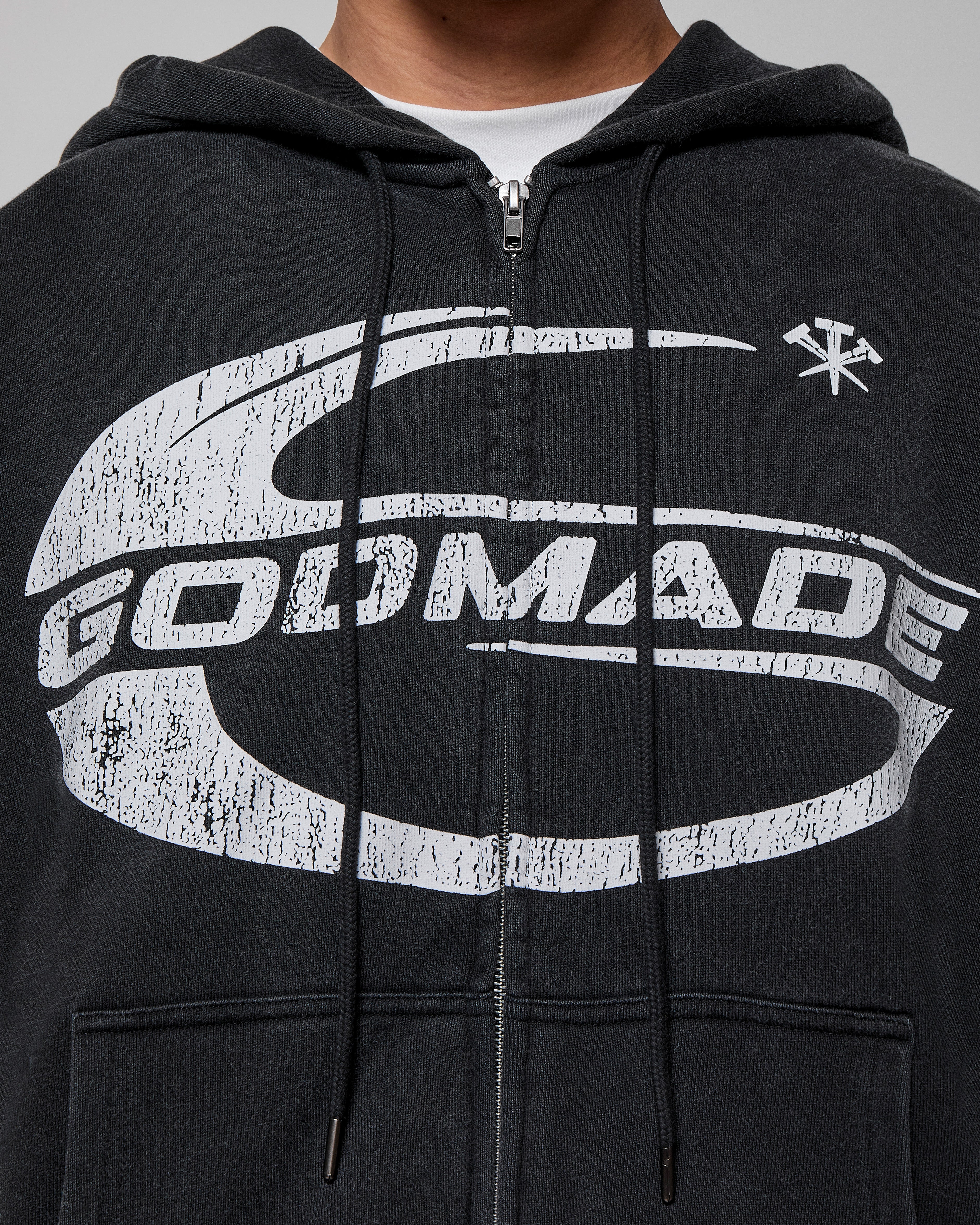IMPERIAL ZIP HOODIE - WASHED BLACK – Godmade Clo