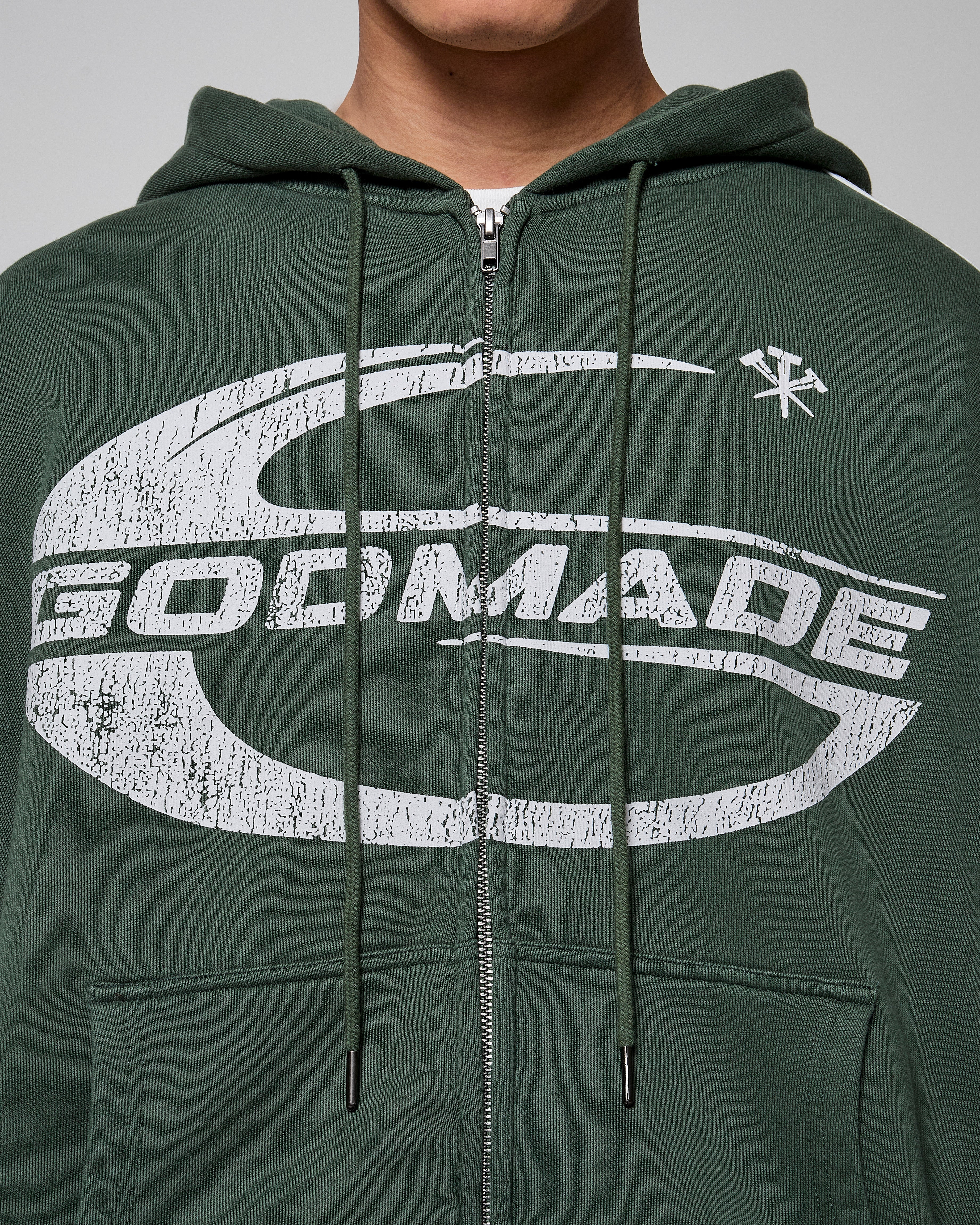 IMPERIAL ZIP HOODIE - WASHED GREEN – Godmade Clo