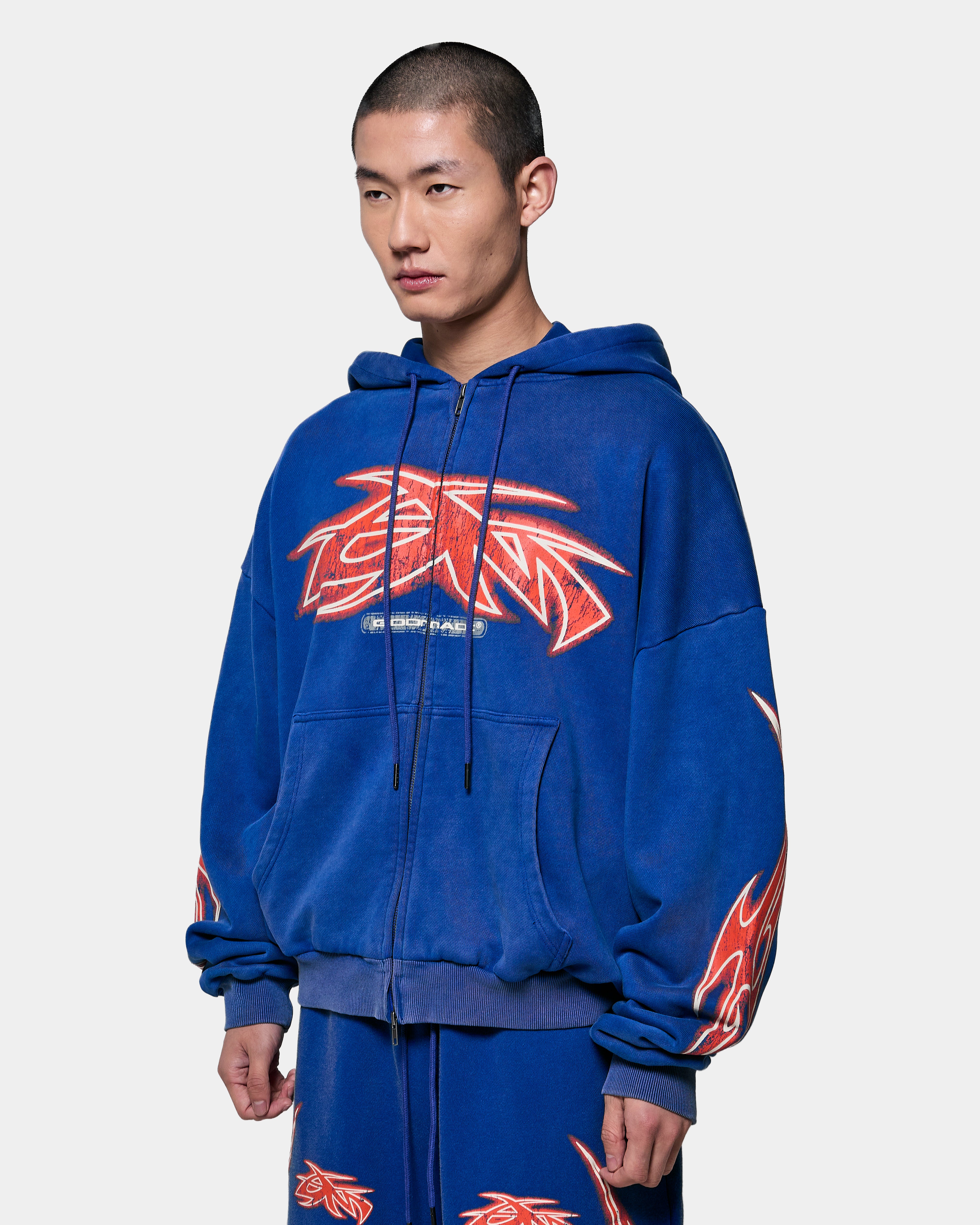 【即完売品】ViViD Zip Hoodie サイズXL VIVID ZIP HOODIE - WASHED BLUE – Godmade Clo
