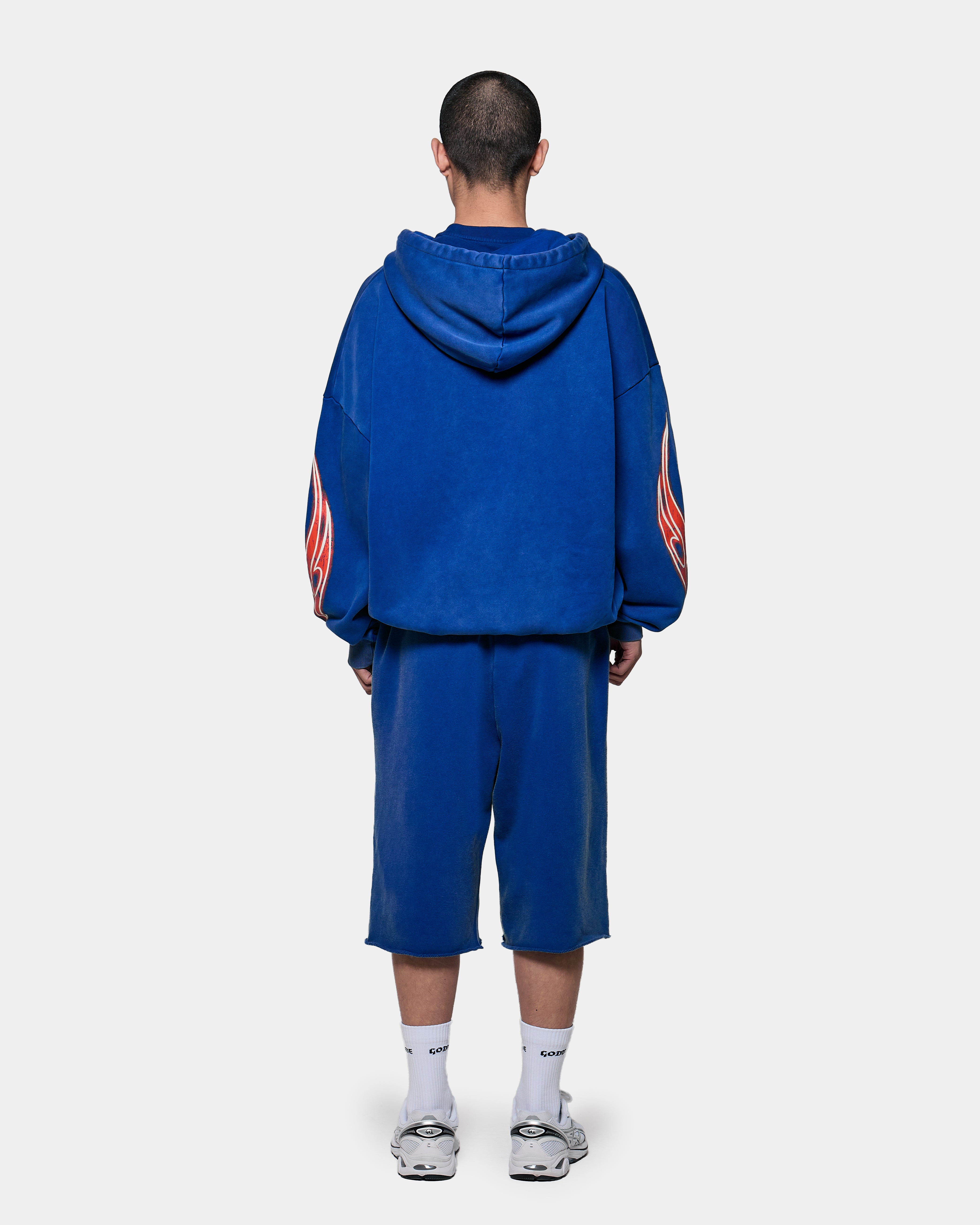VIVID ZIP HOODIE - WASHED BLUE – Godmade Clo
