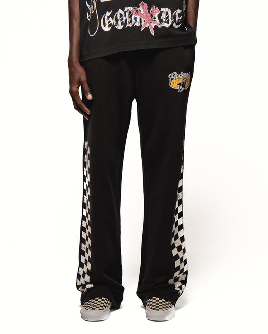 FLAME TRAIL SWEATPANTS - WASHED BLACK