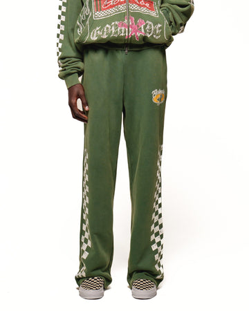 FLAME TRAIL SWEATPANTS - WASHED GREEN