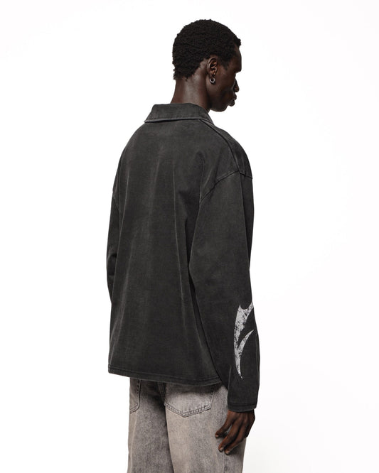 FLASH RUGBY SHIRT - WASHED BLACK