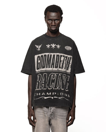 CHAMPS T-SHIRT - WASHED BLACK