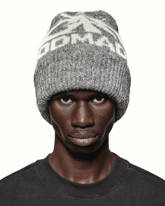 GM LOGO - ASHEN GREY WOOL BEANIE