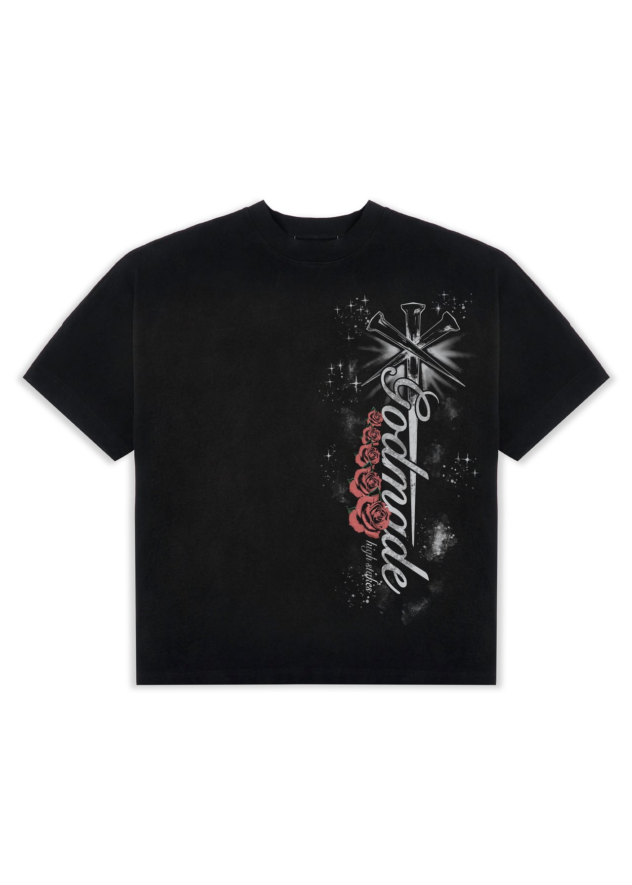 HIGH STAKES - WASHED BLACK T-SHIRT
