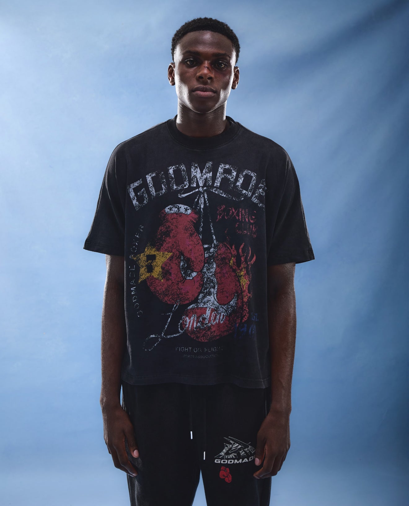 FIGHT CLUB - WASHED BLACK T-SHIRT – Godmade Clo