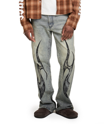 SCORCH GRAPHIC WASHED - BLUE DENIM
