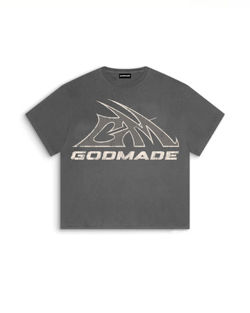 GM LOGO - GREY WASHED T-SHIRT