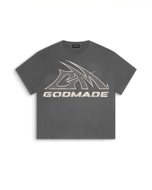 GM LOGO - GREY WASHED T-SHIRT