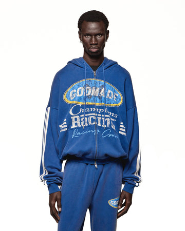 NITRO ZIP HOODIE - WASHED BLUE