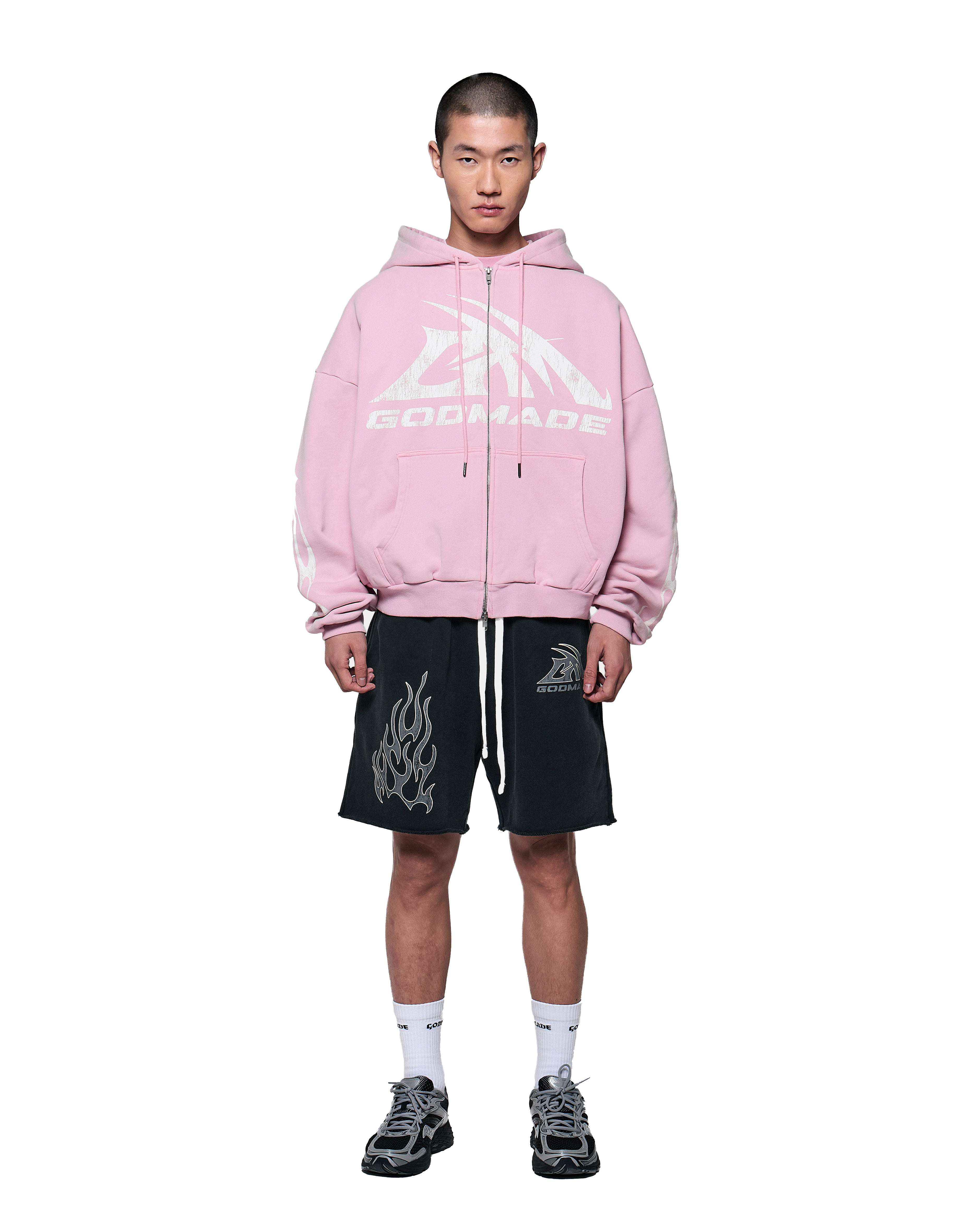 SIGNATURE - ESSENTIALS ASHEN ZIP HOODIE - MARL GREY – Godmade Clo