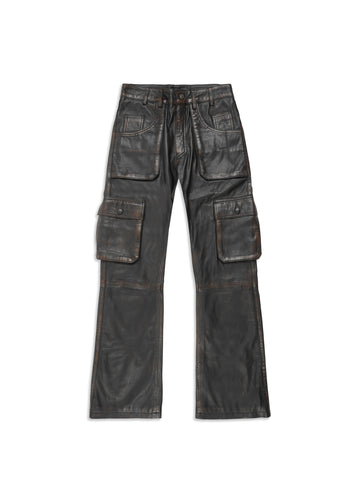 VINTAGE LEATHER CARGO PANTS