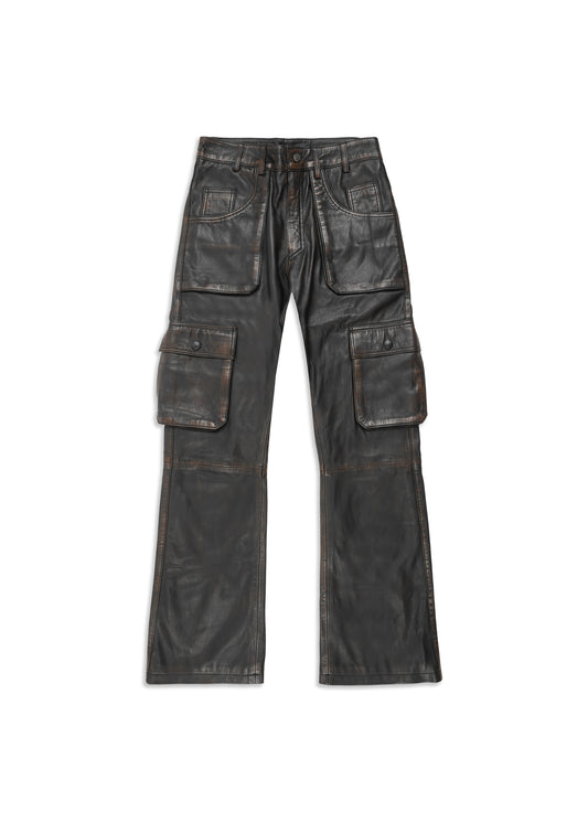VINTAGE LEATHER CARGO PANTS