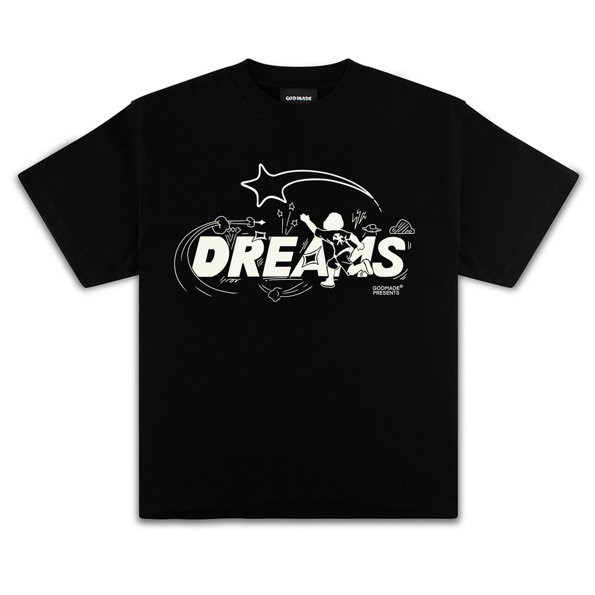 DREAM CHASER BLACK TSHIRT Godmade Clo