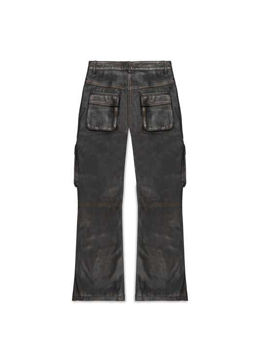VINTAGE LEATHER CARGO PANTS